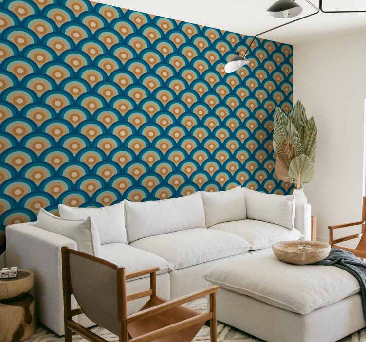 60s circles Vintage Wallpaper - TenStickers