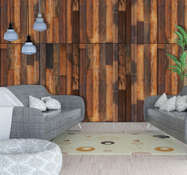 Wallpaper - Natural Calm wood effect wallpaper - TenStickers