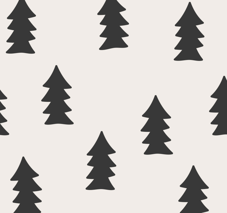 Trees pattern Nature wallpaper - TenStickers