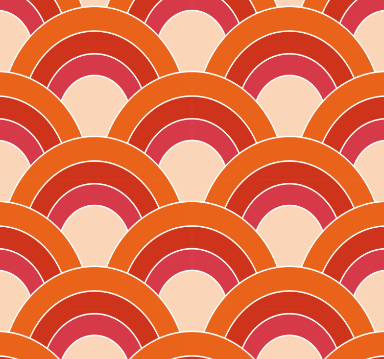 Geometric Semicircles wallpaper geometric - TenStickers