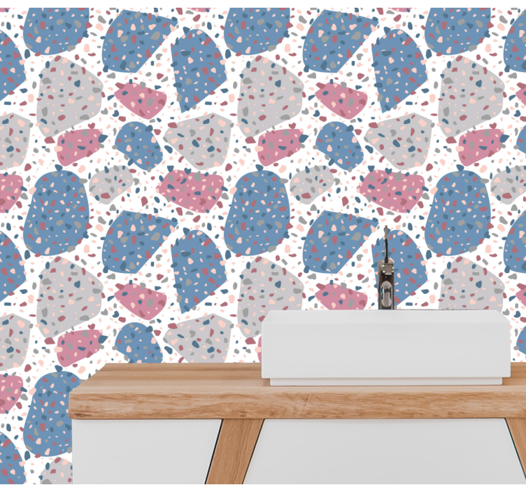 Speckled Terrazzo polka dots wallpaper - TenStickers