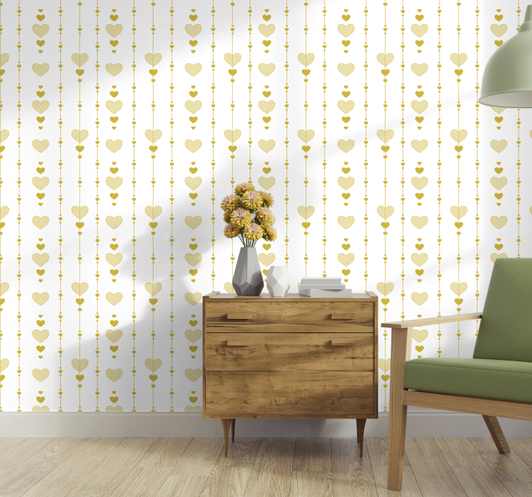 Heart of Gold Abstract Wallpaper - TenStickers