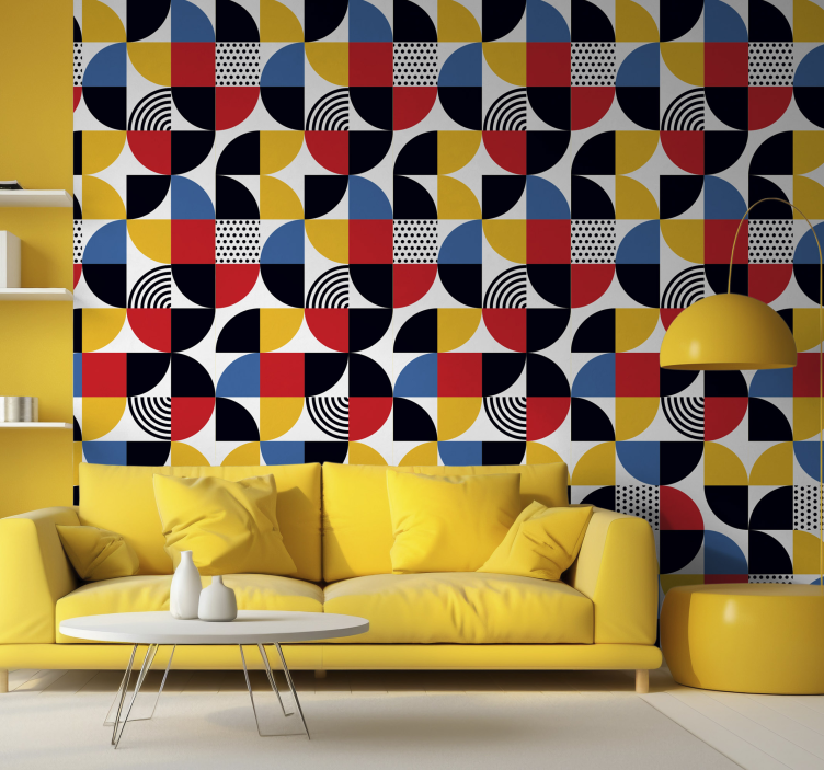 abstract geometric shapes Square Wallpaper - TenStickers