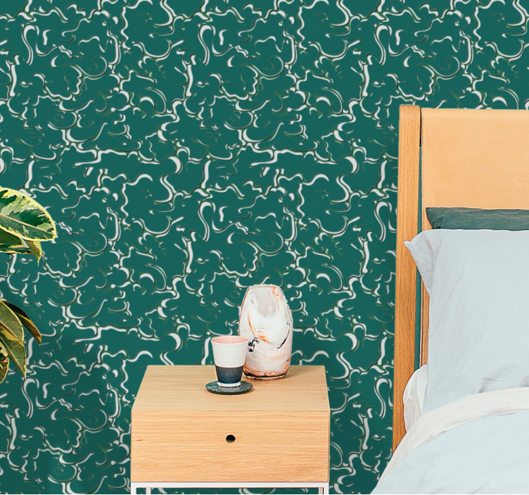 Abstract Swirls wallpaper geometric - TenStickers