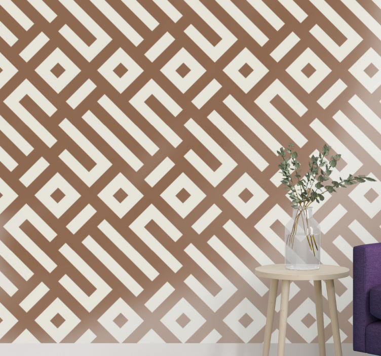 Angular Pattern wallpaper geometric - TenStickers