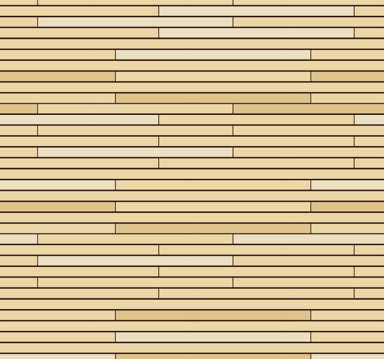 Beige wooden bricks Wood Effect  Wallpaper - TenStickers