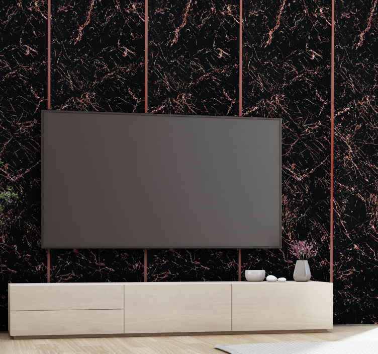black and pink glitters marble Marble Wallpaper - TenStickers