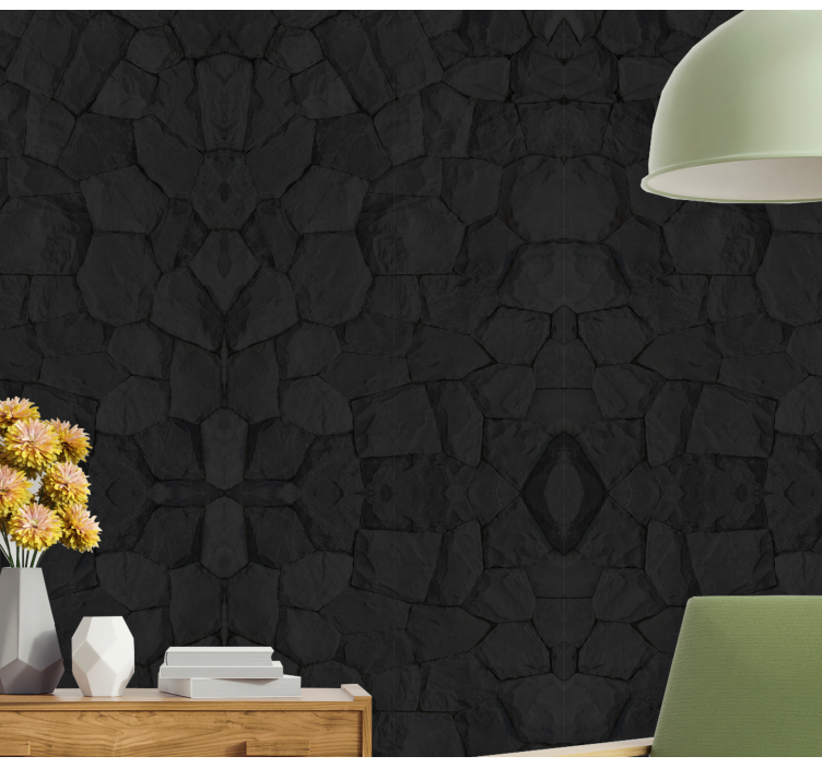 black stacked stones stone wallpaper - TenStickers