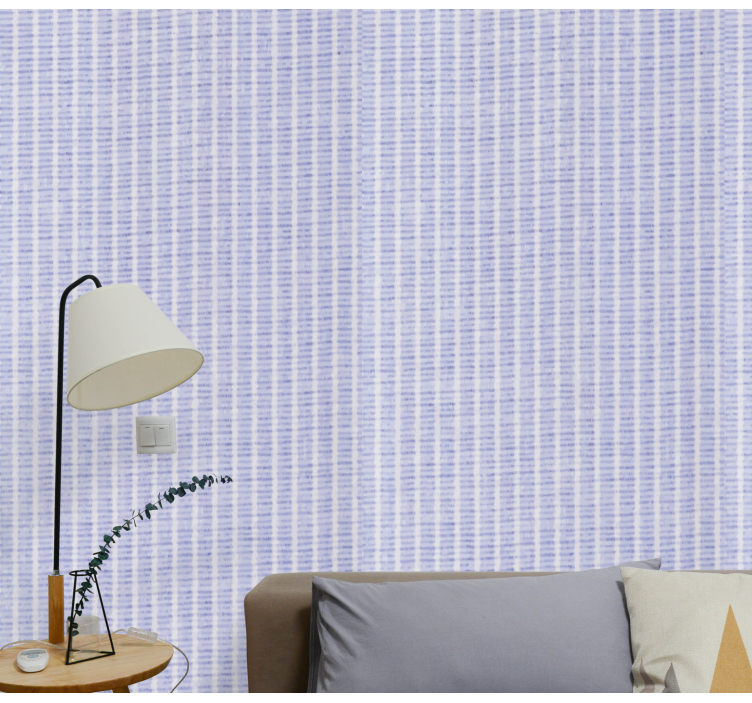 Blue flax fabric vertical wallpaper - TenStickers