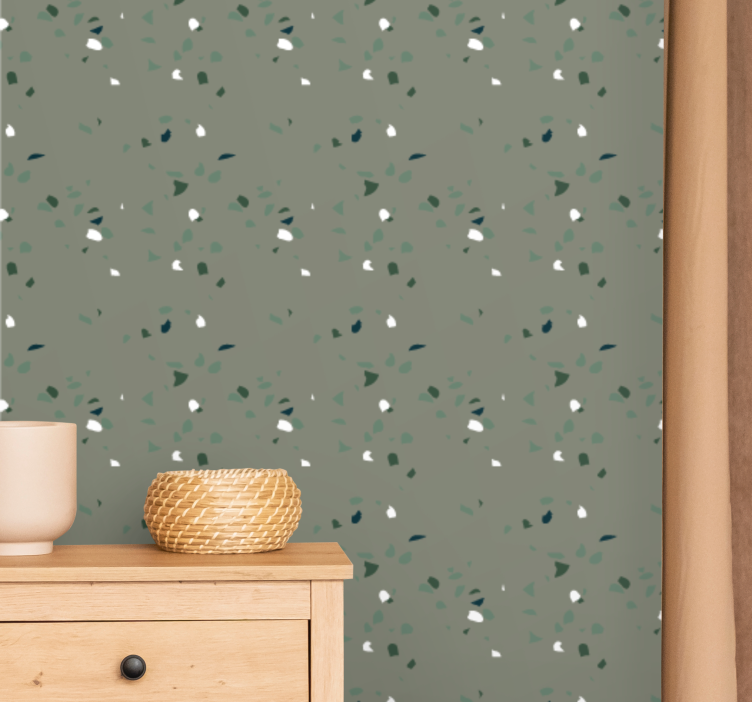 Botanical Confetti leaves wallpaper - TenStickers