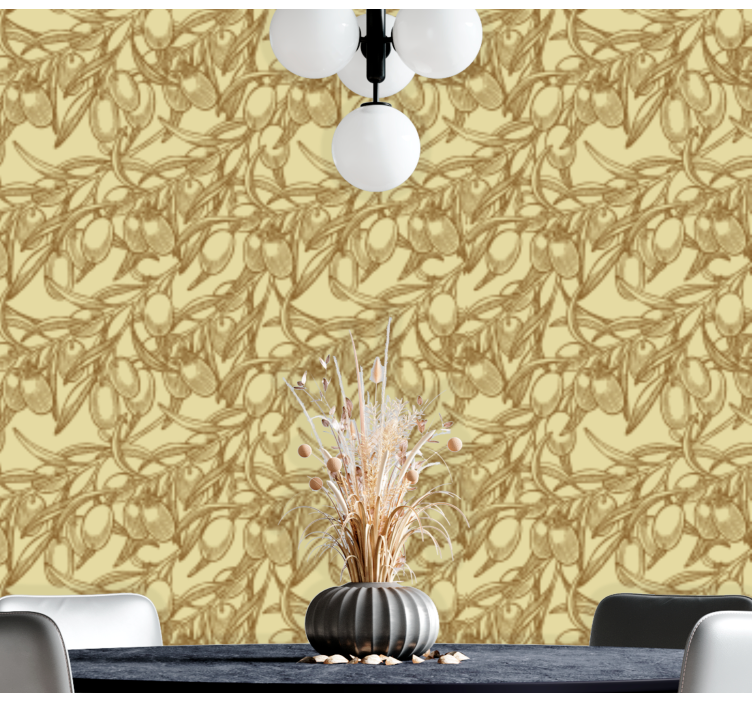 Botanical Ornamentation ornamental wallpaper - TenStickers