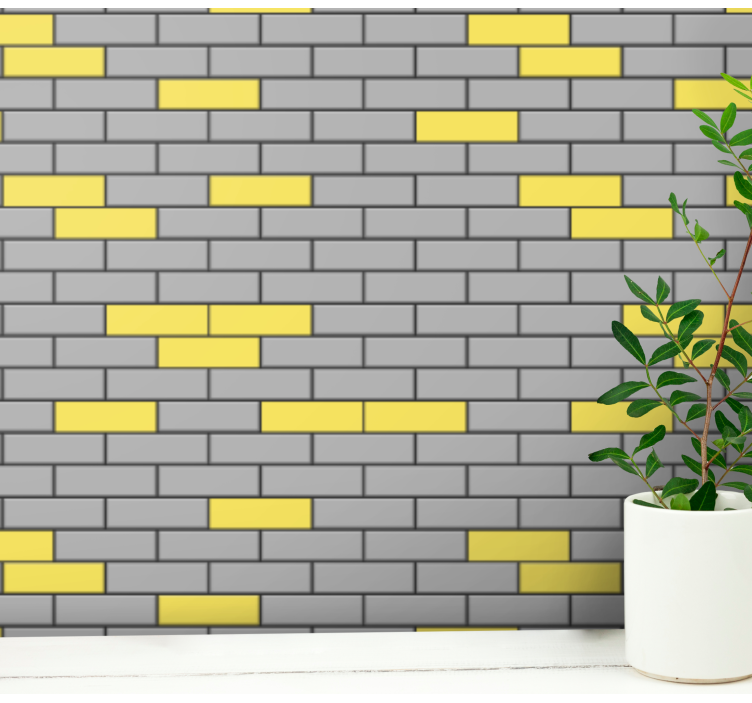 Brick pantone pattern Stone Wallpaper - TenStickers