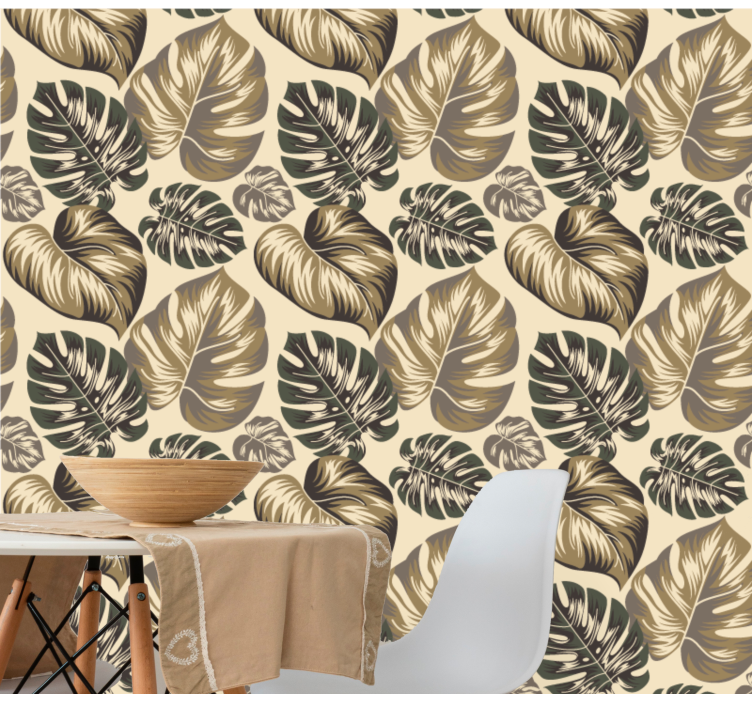 Brown leaves  leaf wallpaper - TenStickers