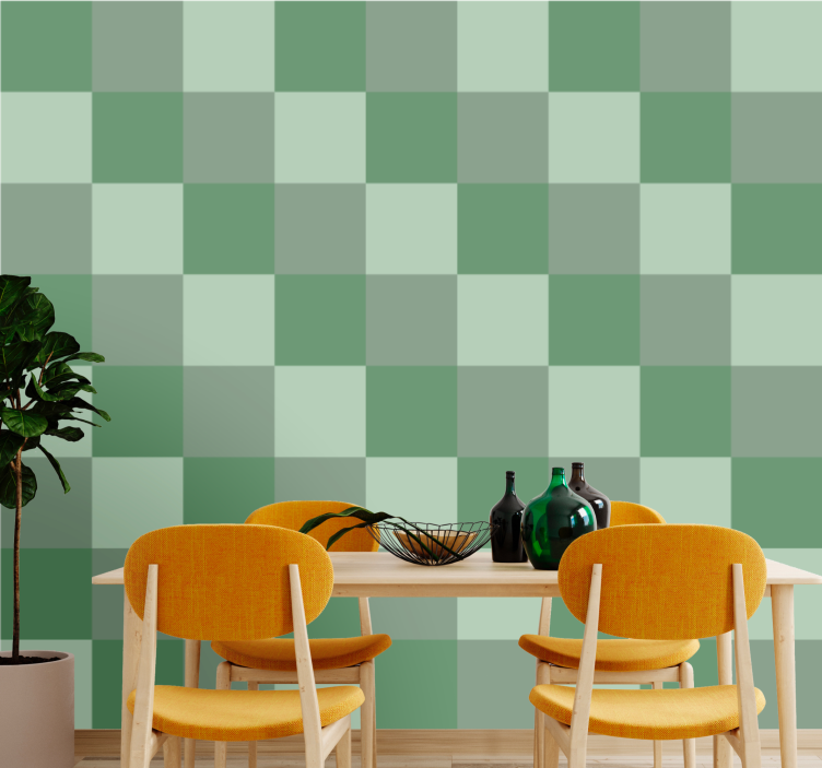 Checkerboard Surface wallpaper squares - TenStickers