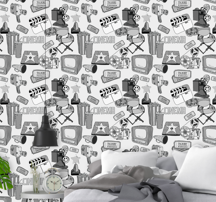 Cinema Elements Collection city wallpaper - TenStickers