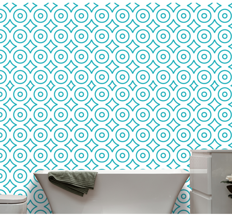 Circular Geometric Pattern wallpaper geometric - TenStickers