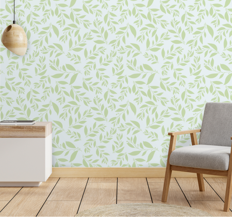Classic leaves pattern wallpaper - TenStickers