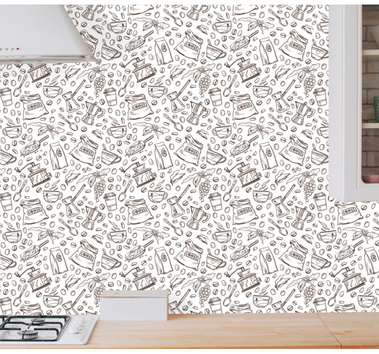 Coffee theme kitchen wallpaper - TenStickers