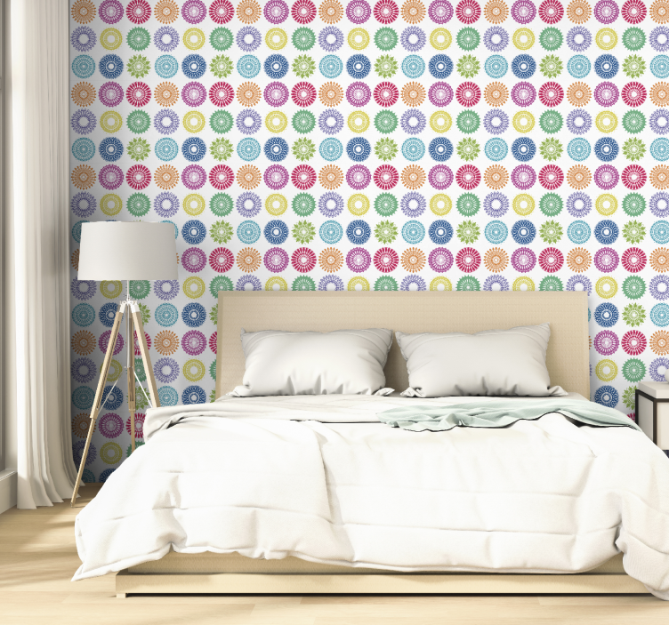 Coloured circles Wedding Wallpaper - TenStickers