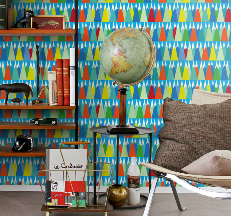 Colorful mountains Landscape wallpaper - TenStickers