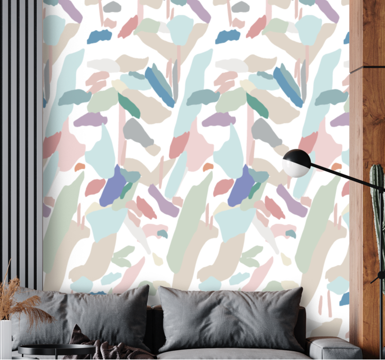 Contemporary multicolor Vertical Wallpaper - TenStickers