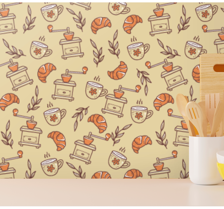 Culinary Motifs kitchen wallpaper - TenStickers