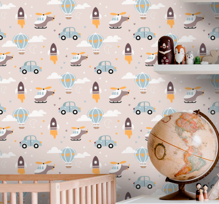 Cute design illustration for kids Wallpaper - TenStickers
