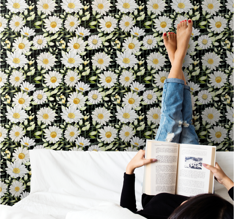 Daisy Floral Display flowers wallpaper - TenStickers