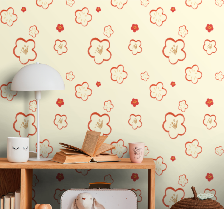 Delicate Floral Patterns flowers wallpaper - TenStickers
