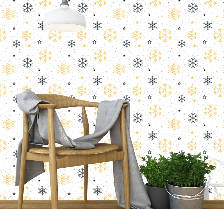 Different figures Christmas Wallpaper - TenStickers