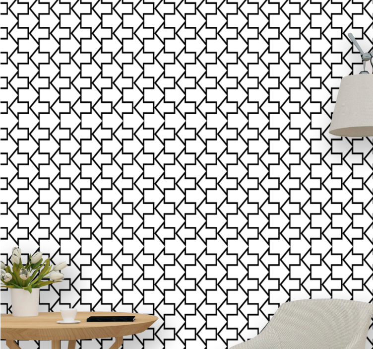 Directional Arrow Pattern wallpaper geometric - TenStickers