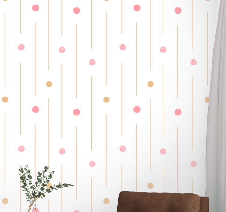 Drawn dots with lines Spotty Wallpaper - TenStickers