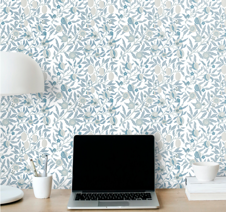 Elegant botanical pattern leaves wallpaper - TenStickers