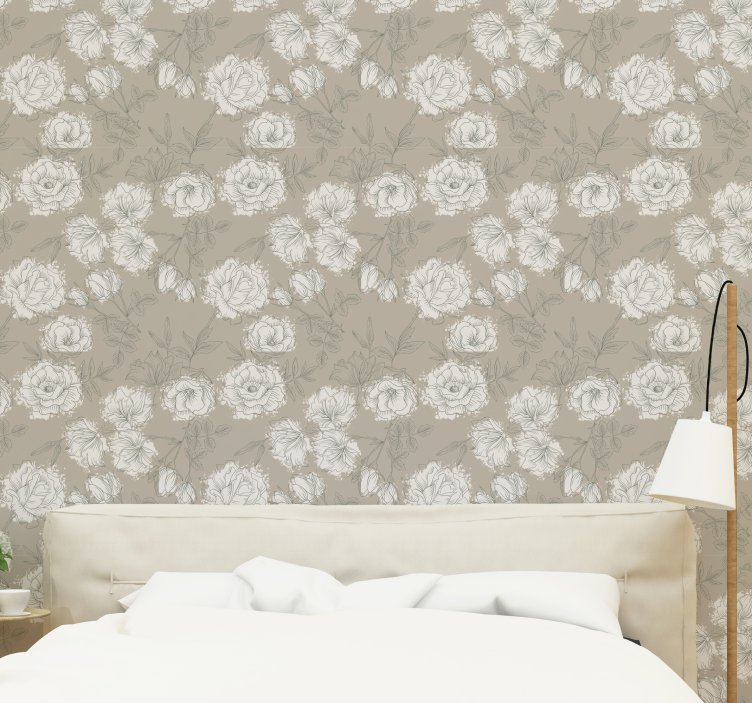 Elegant Floral Pattern flowers wallpaper - TenStickers