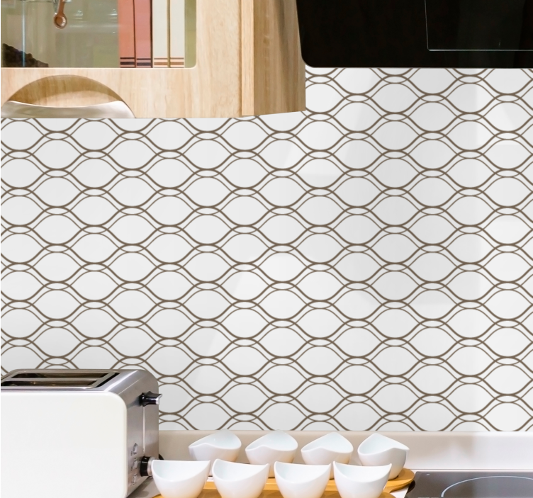 Elegant patterned design wallpaper horizontal stripes - TenStickers