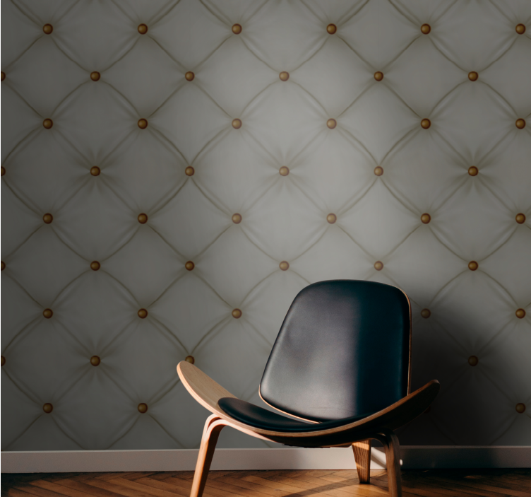 Grey cushioned motif textured wallpaper - TenStickers