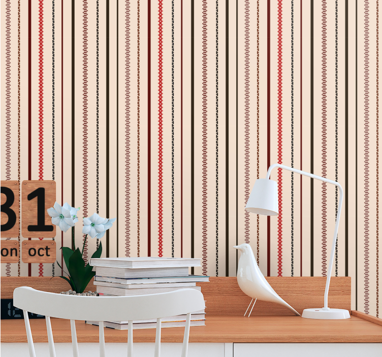 English layered look Horizontal wallpaper - TenStickers
