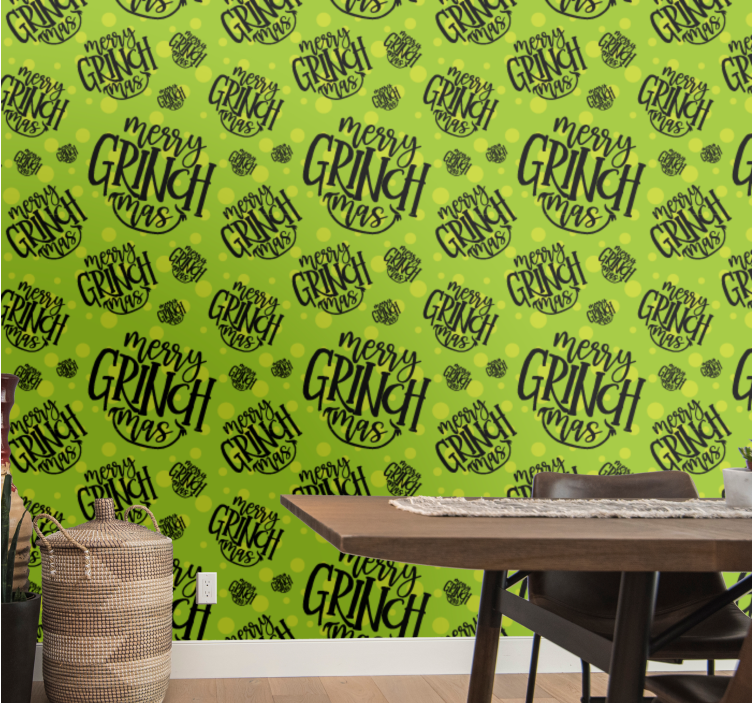 Festive Character Pattern holiday christmas wallpaper - TenStickers