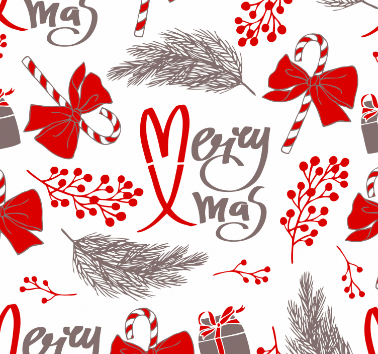 Festive Holiday Elements holiday christmas wallpaper - TenStickers