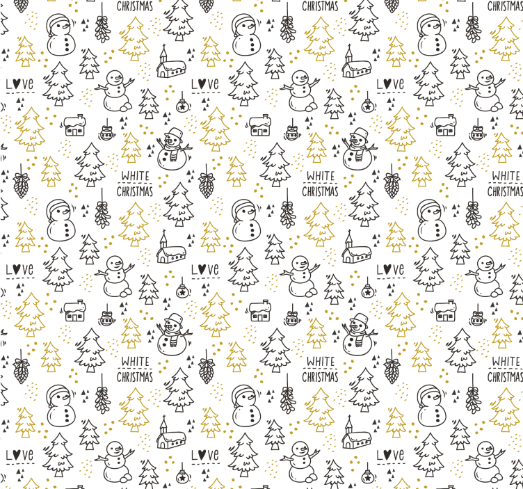 Festive Winter Scene holiday christmas wallpaper - TenStickers