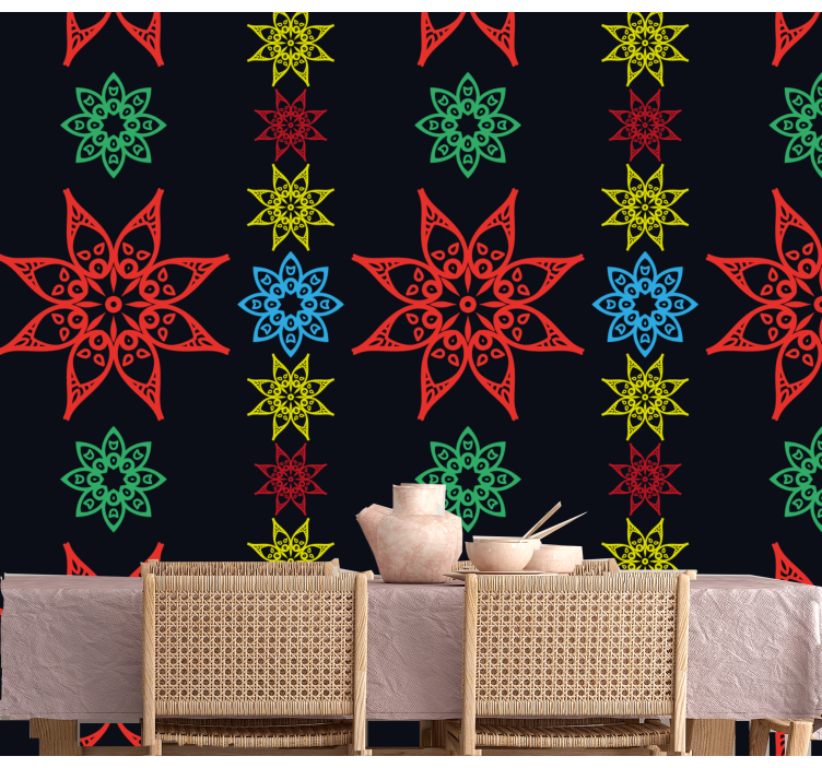 Floral Ornamentation ornamental wallpaper - TenStickers