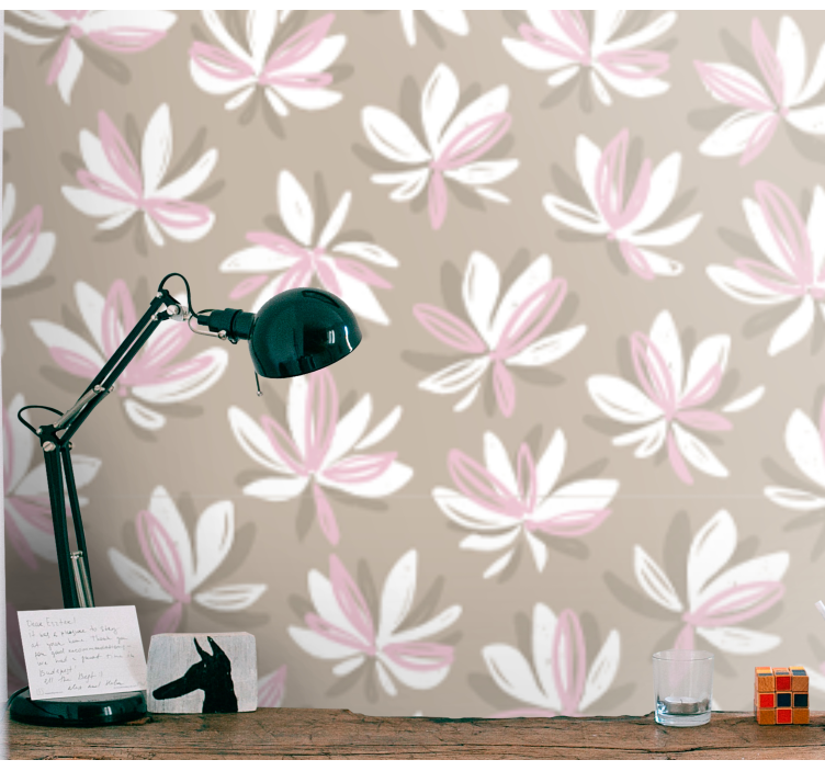 Floral Pattern Display floral wallpaper - TenStickers