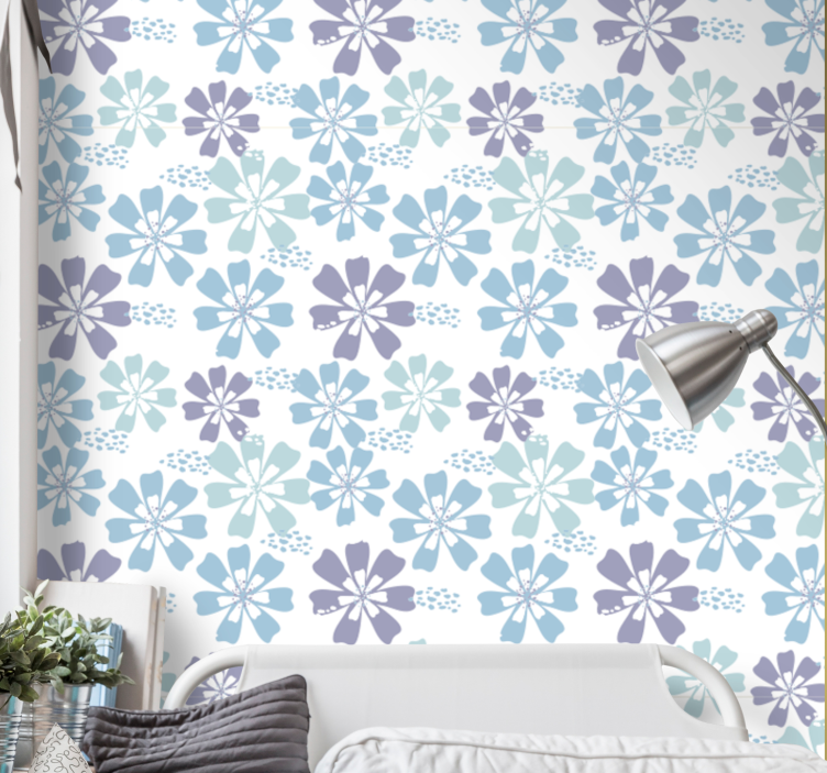 Floral Pattern Theme flowers wallpaper - TenStickers