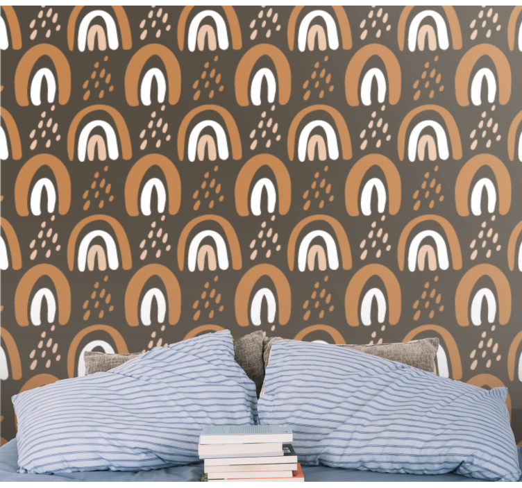 Geometric Arc Motif wallpaper geometric - TenStickers