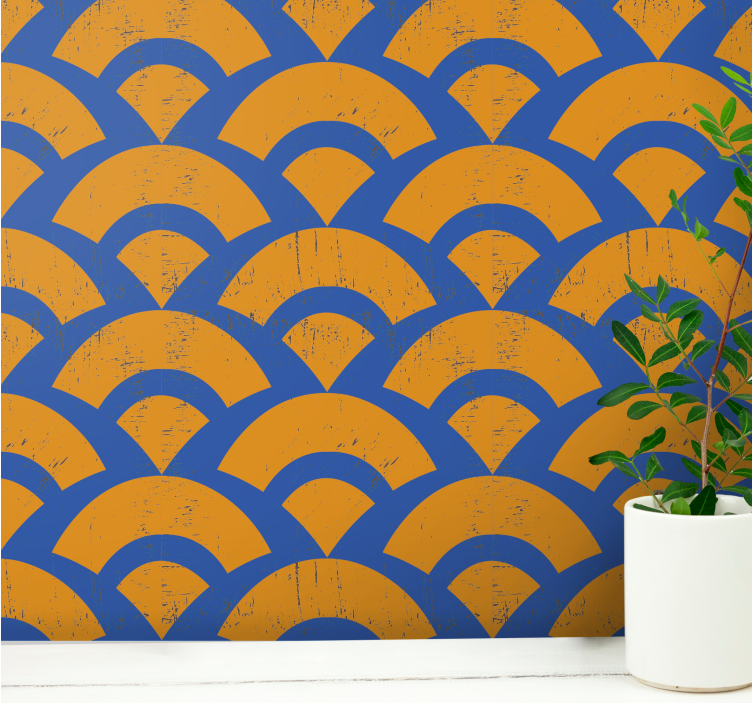 Geometric Arch Pattern wallpaper geometric - TenStickers