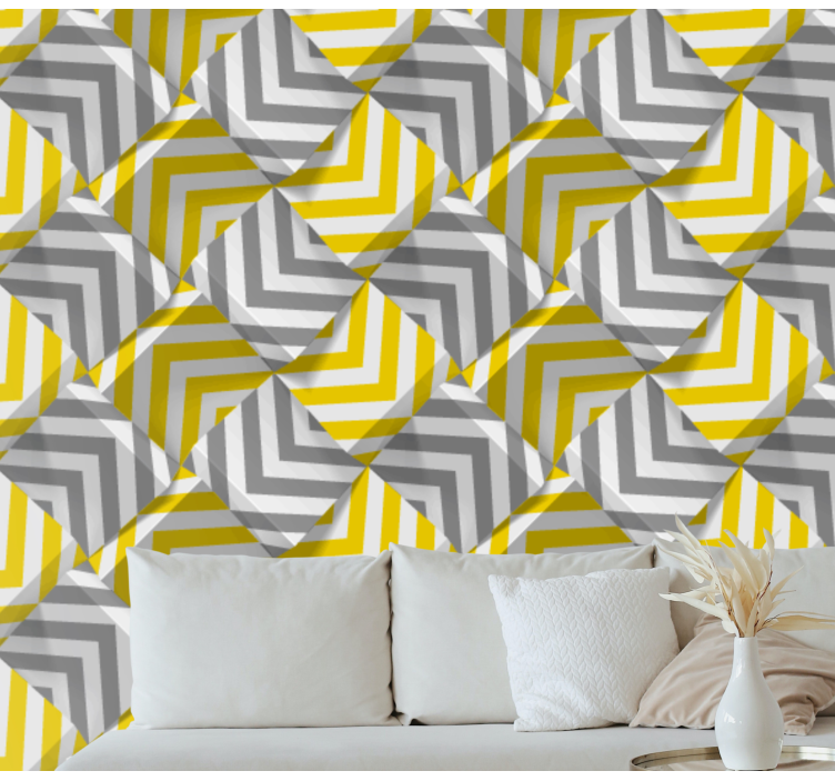 Geometric Chevron Pattern wallpaper geometric - TenStickers