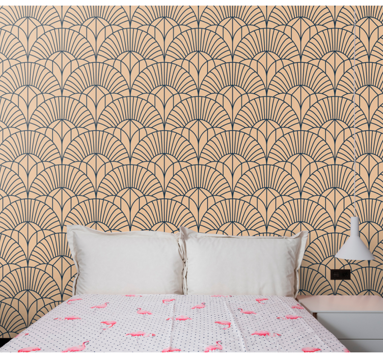 Geometric Fan Pattern wallpaper geometric - TenStickers