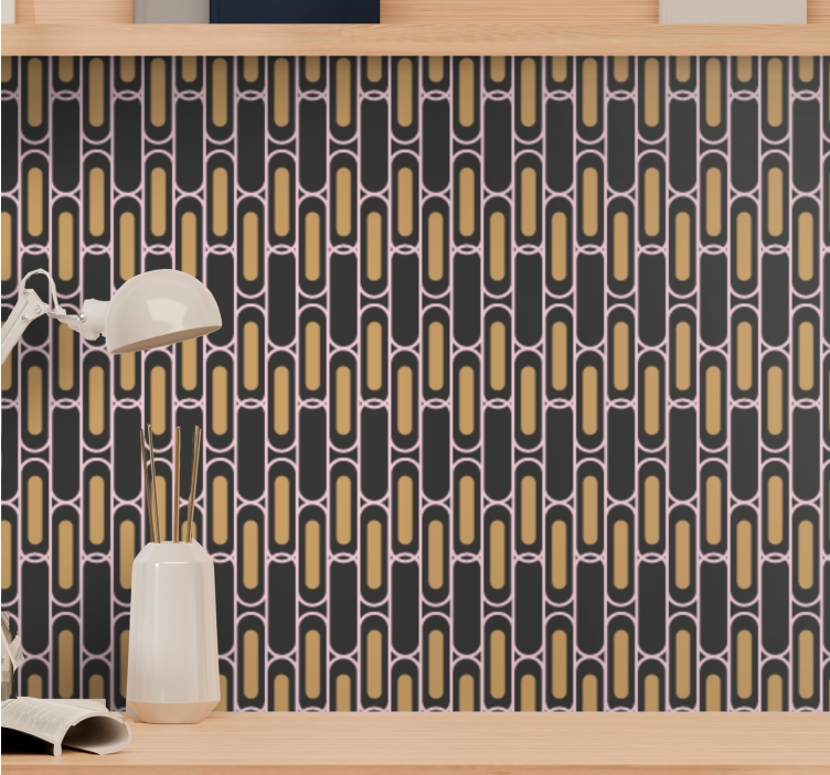 Geometric Line Arrangement contemporary wallpaper - TenStickers