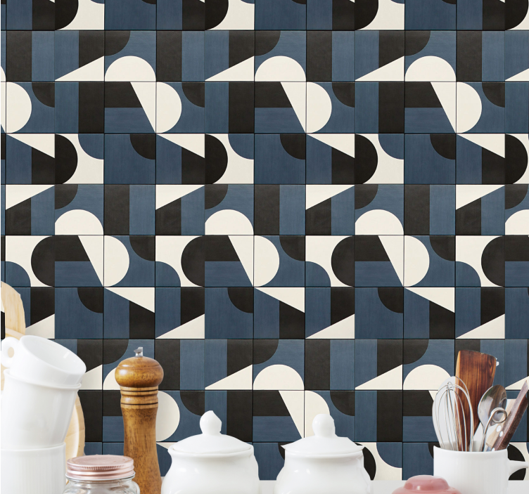 Geometric Pattern Formation 3 d wall paper - TenStickers