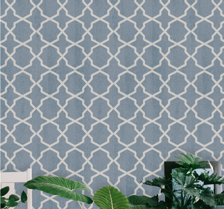 Elegant blue design contemporary wallpaper - TenStickers